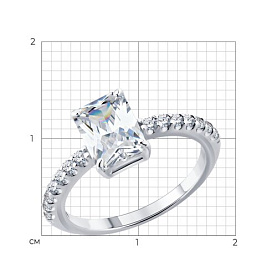 Кольцо SOKOLOV - Серебро 925, Фианит (арт. 94015035)