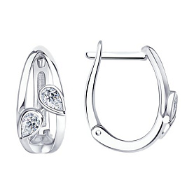 Серьги SOKOLOV - Серебро 925, Фианит (арт. 94025122)