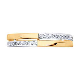 Кольцо SOKOLOV - Золото 375, Фианит (арт. 018674-4)