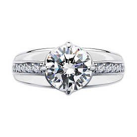 Кольцо SOKOLOV - Серебро 925, Фианит, Эмаль (арт. 94012974)