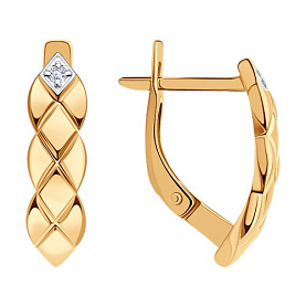 Серьги Diamant - Золото 585, Фианит (арт. 51-120-00363-1)