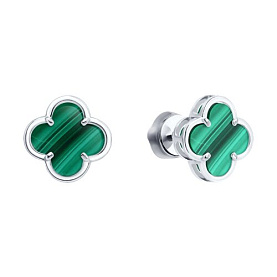 Серьги SOKOLOV - Серебро 925, Малахит (арт. 83020441)