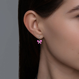 Серьги Diamant - Серебро 925, Фианит, Эмаль (арт. 94-120-02150-1)