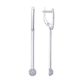 Серьги SOKOLOV - Серебро 925, Фианит (арт. 94022899)