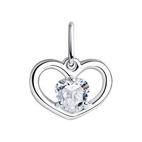 Подвеска SOKOLOV - Серебро 925, Фианит (арт. 94031720)