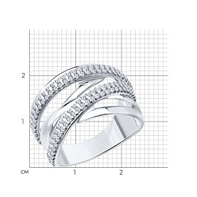 Кольцо SOKOLOV - Серебро 925, Фианит (арт. 94013792)