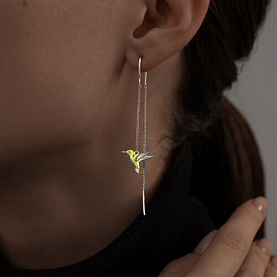 Серьги SOKOLOV - Серебро 925, Эмаль (арт. 94026026)