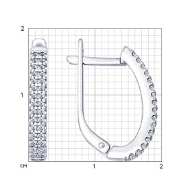 Серьги SOKOLOV - Серебро 925, Фианит (арт. 94021767)