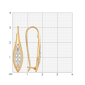 Серьги SOKOLOV - Золото 375, Фианит (арт. 028012-4)