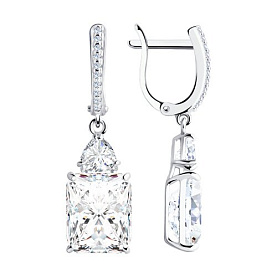 Серьги SOKOLOV - Серебро 925, Фианит (арт. 94022206)