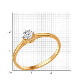 Кольцо SOKOLOV - Серебро 925, Swarovski (арт. 89010093)