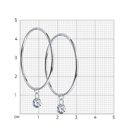 Серьги SOKOLOV - Серебро 925, Фианит (арт. 94024480)