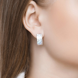 Серьги SOKOLOV - Серебро 925, Фианит, Эмаль (арт. 94022288)