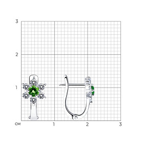 Серьги SOKOLOV - Серебро 925, Swarovski , Фианит (арт. 94026473)
