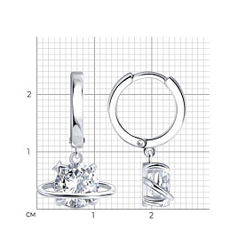 Серьги SOKOLOV - Серебро 925, Фианит (арт. 94027820)