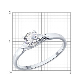 Кольцо SOKOLOV - Серебро 925, Бриллианит (арт. 94014949)