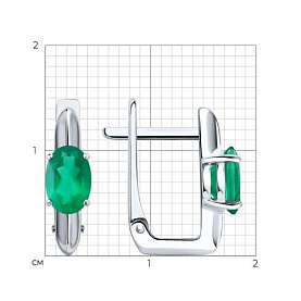 Серьги SOKOLOV - Серебро 925, Агат (арт. 92025348)