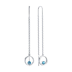 Серьги SOKOLOV - Серебро 925, Топаз (арт. 92023111)