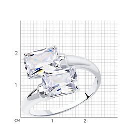 Кольцо SOKOLOV - Серебро 925, Фианит (арт. 94012075)