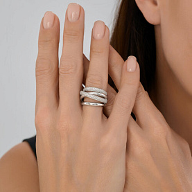 Кольцо SOKOLOV - Серебро 925, Фианит (арт. 94014452)