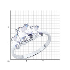 Кольцо SOKOLOV - Серебро 925, Фианит (арт. 94014051)