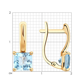 Серьги SOKOLOV - Золото 375, Топаз (арт. 37727421)