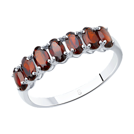 Кольцо SOKOLOV - Серебро 925, Гранат (арт. 92010893)