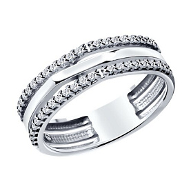 Кольцо SOKOLOV - Серебро 925, Фианит (арт. 94013696)