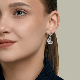 Серьги SOKOLOV - Серебро 925, Фианит (арт. 94027724)