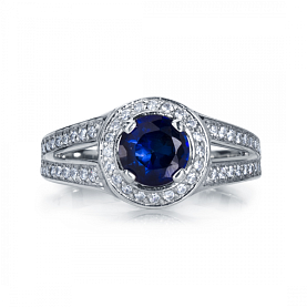 Кольцо Platinum Lab. - Платина 950, Сапфир (арт. ПК-060С-01)