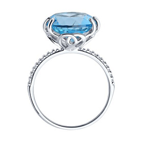 Кольцо Diamant - Серебро 925, Топаз, Фианит (арт. 94-310-01921-1)