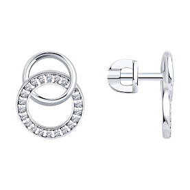 Серьги SOKOLOV - Серебро 925, Фианит (арт. 94027327)