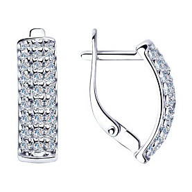 Серьги SOKOLOV - Серебро 925, Фианит (арт. 94023351)