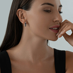 Серьги SOKOLOV - Серебро 925, Гранат, Фианит (арт. 92021140)