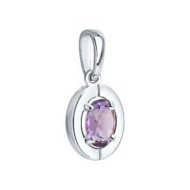 Подвеска SOKOLOV - Серебро 925, Аметист (арт. 92030871)