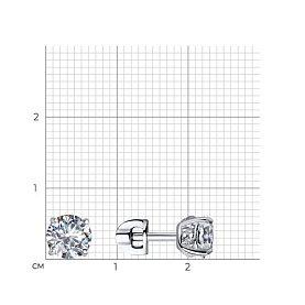 Серьги SOKOLOV - Серебро 925, Фианит (арт. 94023494)