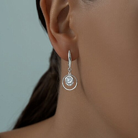 Серьги SOKOLOV - Серебро 925, Фианит (арт. 94023433)