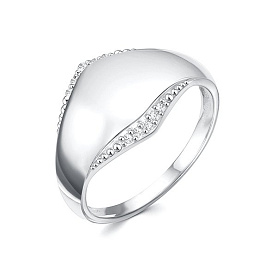 Кольцо Золотые узоры - Серебро 925, Фианит (арт. 90-51-0125-00)