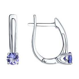 Серьги SOKOLOV - Серебро 925, Танзанит (арт. 92025273)