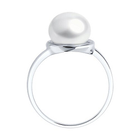 Кольцо SOKOLOV - Серебро 925, Жемчуг культивированный, Фианит (арт. 92014619)
