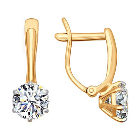 Серьги SOKOLOV - Золото 375, Фианит (арт. 026703-4)