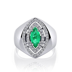 Кольцо Platinum Lab. - Платина 950 (арт. ПК-306И-01)