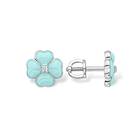 Серьги EFREMOV - Серебро 925, Фианит, Эмаль (арт. 12104113310-501)