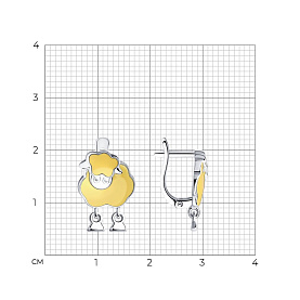 Серьги SOKOLOV - Серебро 925, Эмаль (арт. 94024840)