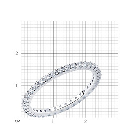 Кольцо SOKOLOV - Серебро 925, Фианит (арт. 94013276)