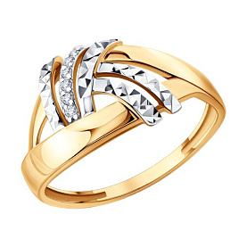 Кольцо SOKOLOV - Золото 585, Фианит (арт. 019925)