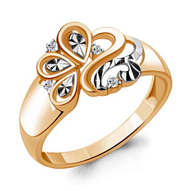 Кольцо Аквамарин - Серебро 925, Фианит (арт. 68633А.6)