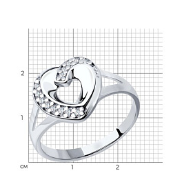 Кольцо SOKOLOV - Серебро 925, Фианит (арт. 94013597)