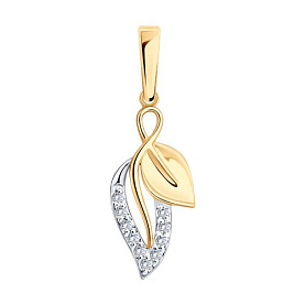 Подвеска SOKOLOV - Золото 585, Фианит (арт. 036871)