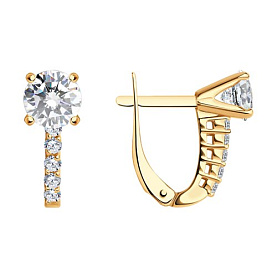 Серьги SOKOLOV - Серебро 925, Фианит (арт. 93020037)